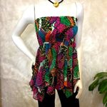 Tube ton sheer ruffle bottom top Pink Size M Photo 4