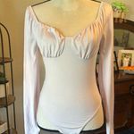 Steve Madden Pink Long Sleeve Bodysuit Photo 0