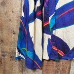 Farm Rio  Anthropologie Linen Blend Rope Tassel Boho Blouse Top Medium Tropical Photo 2