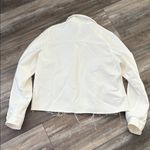 Pistola Revolve  Hensley Raw-Edge Cropped Denim Jacket White Photo 4