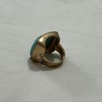 Square Turquoise Ring With Gold Band Blue Photo 1
