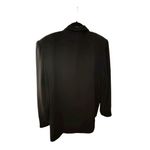 Vintage 80s High Point Black Blazer Small Gold Button Oversized Power Jacket Photo 2