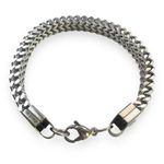 Link Chain Bracelet for Men Women Streetwear Punk Hip Hop Unisex Style Silver Photo 0