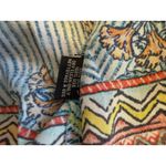 Tolani  Women‎ Shirt Tunic Silk Multicolor L Embroidered Neckline Tassel Tie Boho Photo 7