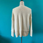 Majorelle V-Neck Sweater Off White Acrylic Chunky Knit Oversized Pullover Size S Photo 2