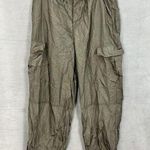 future collective skater grunge baggy wide leg cargo pants large gray nylon rave Photo 0