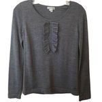 Lacoste  WoolMark Blend Bow Detail Gray Sweater Sz 36 or S Photo 0