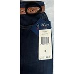 CHAPS  Denim Jeans Womens 6 Straight Slimming Midrise Dark Wash Stretch Belted Photo 7