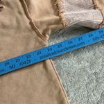 POL  Hoodie Sweatshirt Womens Medium Peach Tan Oversized Crop Boho Ripped Photo 9