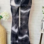 Boutique Black & White Sheer Flare Leg Pants Photo 5