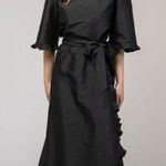 Beau & Ro Fete Collection Waverly Wrap Ruffle Skirt Black Taffeta Size Small Photo 0