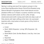 Lulus  Dancing Blossoms Green Floral Print Pleated Long Sleeve Romper Photo 3