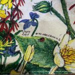 1992 Harlequin Mills 100% Cotton Tote Bag Floral Birds Joyce in USA :Box0013: Green Photo 1