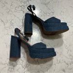 Wild Fable  Woman’s Blue Denim Platform High Chunky Heel Size 8.5 Photo 1