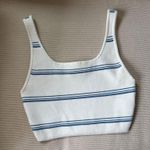 Babaton Aritzia Striped Sculpt Knit Square neck Cropped Tank  Top Photo 0