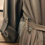 DR2 Daniel Rainn Long Woven Open Belted Trench Coat Chestnut Nordstrom Womens L Size L Photo 3