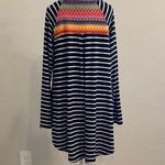 Bellamie Long Sleeve Black and White Stripes with Multi Color Accents Photo 6