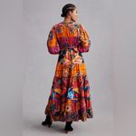 Farm Rio Anthropologie  Button-Front Maxi Dress Size Medium Photo 5