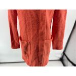 Anthropologie Moth Orange Boiled Wool Hooded Cowl Neck Coat Womens Size XS Orange Photo 10