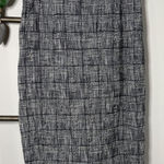 Banana Republic Plaid Pencil Skirt Black White Business Casual Women's Size 10 Photo 0