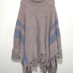 Barefoot Dreams Cozy Chic Beach Poncho Weather Fringe Beige Style 627 One Size Photo 0