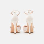 Kate Spade Bridal Bow Heeled Sandals Platform Ivory Satin Size 6 Photo 3