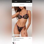 Lounge Underwear Chic Black and Pink Embroidered Bra Set Photo 1