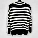 Philosophy Mock Neck Black and White Striped Oversized Sweater Size S Photo 2