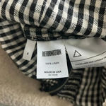 Reformation  Bette Jumpsuit Romper Black & White Gingham Linen Size 4 Photo 6