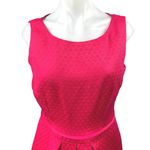Tahari Arthur S. Levine Pink Red Sleeveless Pleated Zip Mini A-Line Dress Size 8 Photo 2