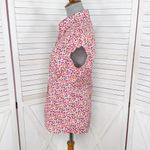 Lilly Pulitzer ‎ Floral Cap Sleeve Button Up Shirt White Pink 8 Photo 1