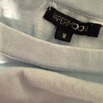 PaperMoon Light Blue Cropped Elastic Hem Cap Sleeve Cotton Top Women’s M Photo 4