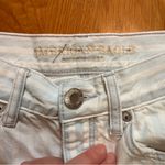 American Eagle Striped White Blue Tomgirl Distressed Bermuda Shorts Women’s Sz 0 Photo 1