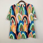 CROSBY by Mollie Burch  Geode Print V Neck Top‎ Size XS Photo 7