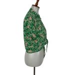 Anthropologie  Chloe Oliver Top Medium Green Silk‎ Button Down Luxe Photo 2