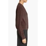 Diane Von Furstenberg Diane‎ Von Furstenberg Dot Print Silk Drape Front Blouse Size 10 Photo 3