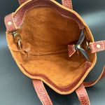 PLG PORTLAND Leather Goods “Almost Perfect” Mini Crossbody Zip Tote Bag Cognac Brown Photo 10