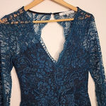 Lovers + Friends EveLace Long Sleeve Teal Romper size S Photo 2