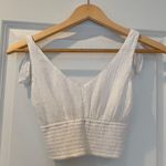 Hollister White Cropped Tie Tank Top Photo 0