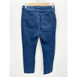 Loft High Waist Straight Belted Dark Wash Blue Denim Jeans Women's Size 25/0 Photo 1
