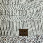 C.C. Knit Beanie Warm Chunky Soft Stretch Cable Knit Cream Photo 2