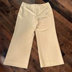 St. John Stretch Woven Flat Front Wide Leg Crepe Dress Pants Beige Size 12 Photo 1