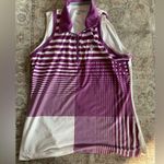 Nike  Golf Tank Top Shirt Blouse Women Size Large Purple White Casual Athletic Photo 0