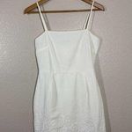 Row A Medium Ivory Eyelet Embroidered Mini Dress Sleeveless Photo 0