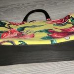 Vintage Glenda gies floral large tote bag purse with lucite handles hibiscus tro Red Photo 5