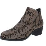 Me Too  Womens Zest 6 Calf Hair Block Heel Ankle Boots Booties Gray Photo 1