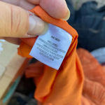 Halston Heritage  ORANGE TIERED HIGH LOW MIDI DRESS Photo 5