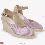 Penelope Chilvers High Mary Jane Atelier Stripe Espadrille Heel Wedge Purple 39 Purple Size 8 Photo 1