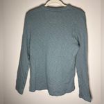 Carbon 2 Cobalt Cotton Ribbed Textured Henley Blue Long Sleeve Shirt Small Photo 7