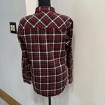 William Rast  Red Brown and White womens flannel size S Photo 3